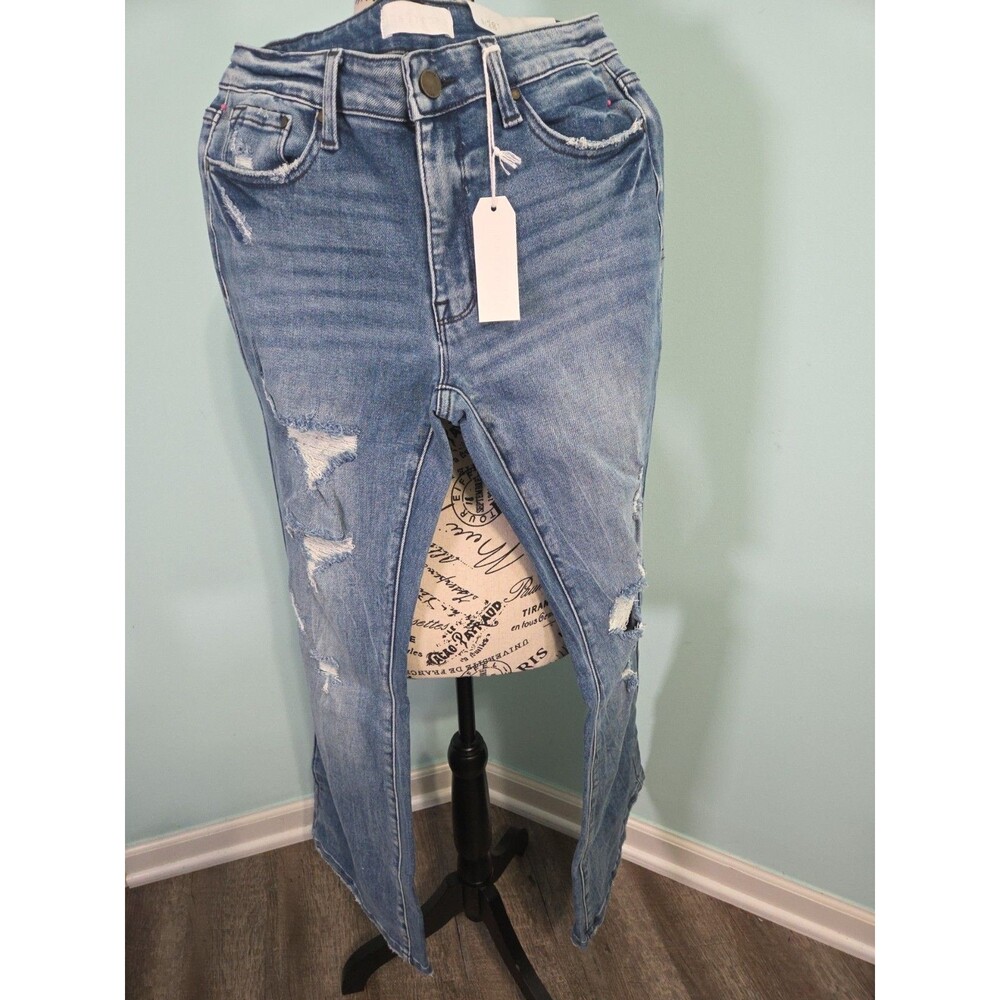 Petra 153 Light Distressed Flare Jeans new 9 28